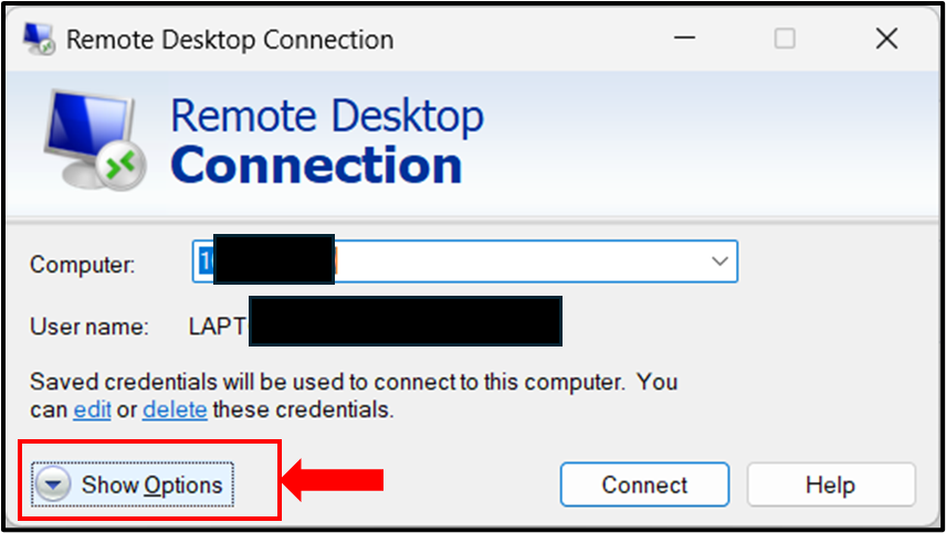 Remote Desktop Menu